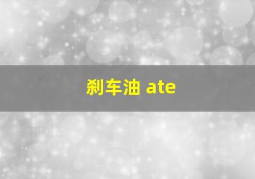 刹车油 ate